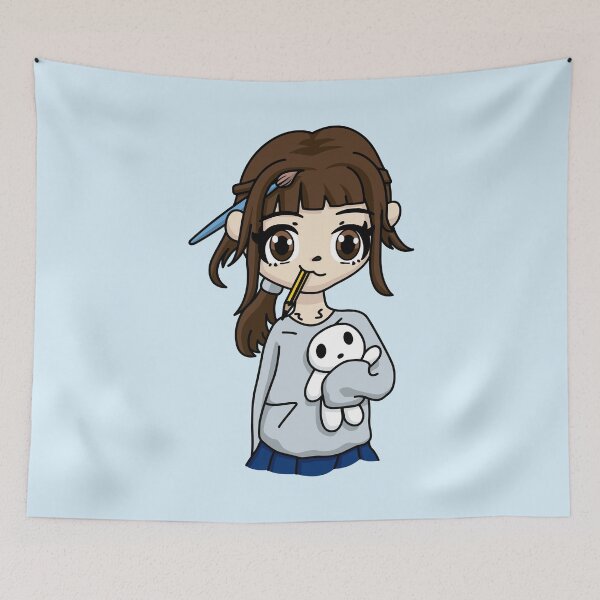 Item preview, Cute Anime Artist Girl Brown Hair designed and sold by STUDIO-72.