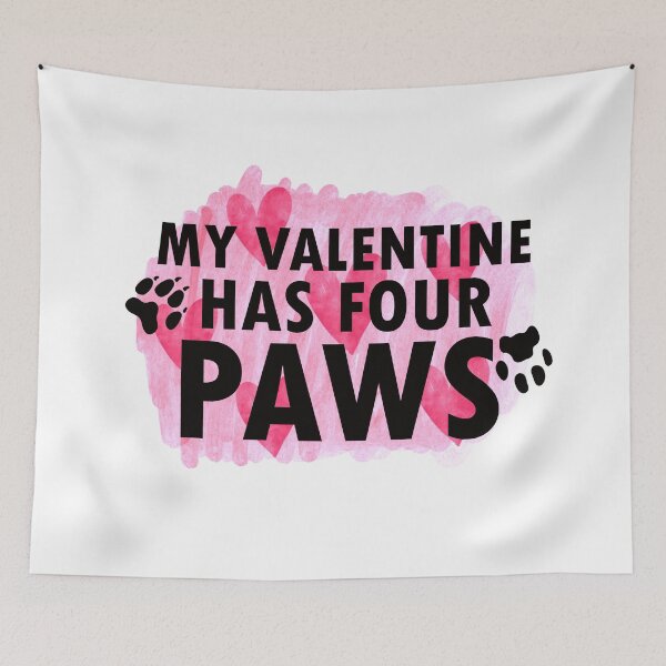 Item preview, my valentine has paws gifts for pets owners lovers designed and sold by 0umStore.