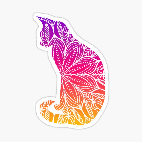 Mandala Cat Sticker
