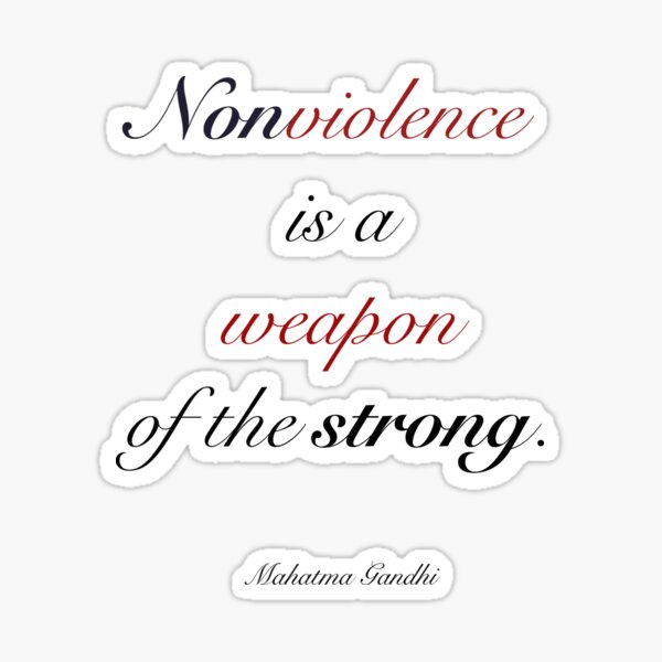Item preview, Nonviolence is a weapon of the strong- Mahatma Gandhi designed and sold by TheCurators.