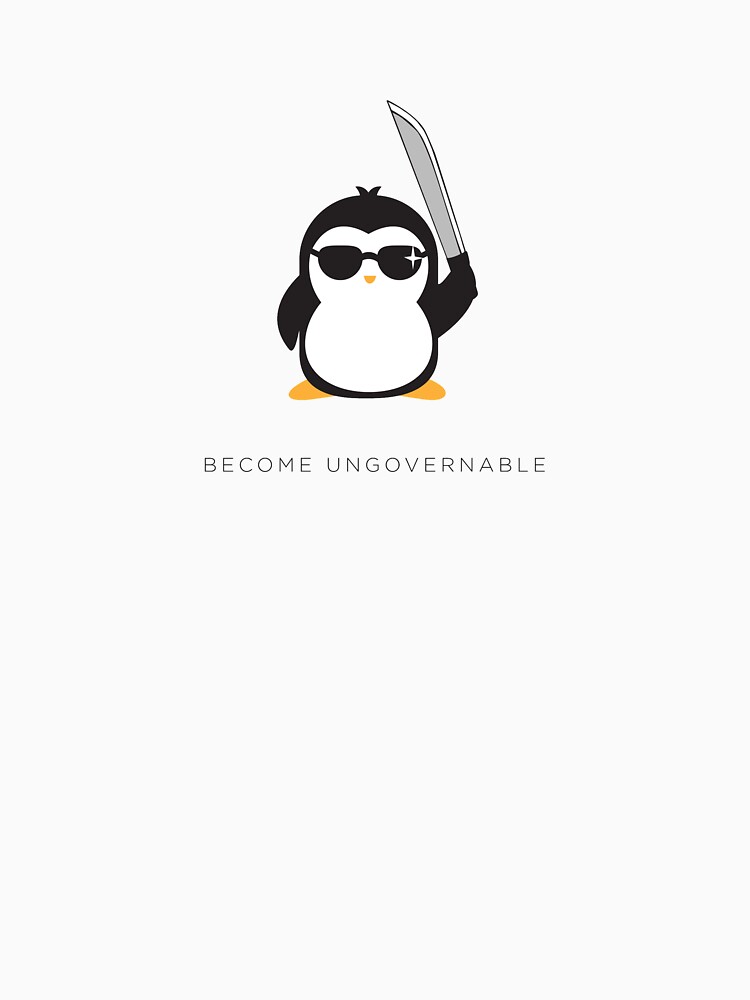 Through6 Ungovernable Penguin Women's T-Shirt 2XL