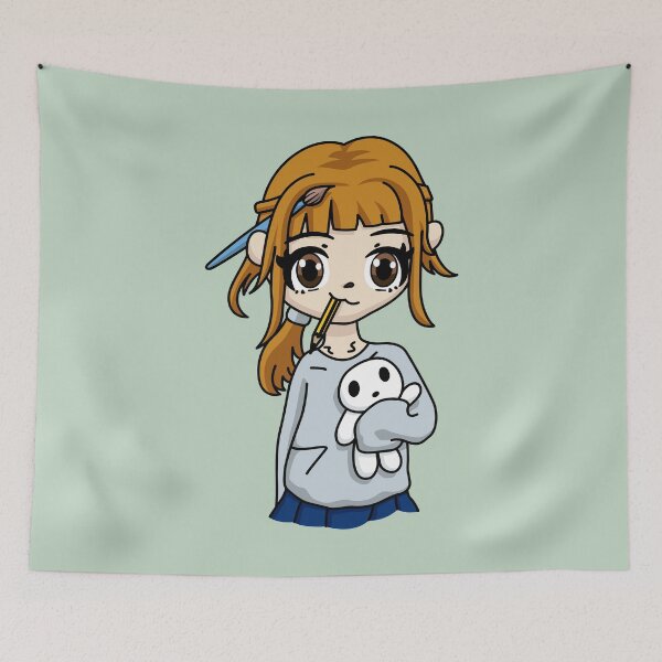 Item preview, Cute Anime Artist Girl Ginger Hair designed and sold by STUDIO-72.