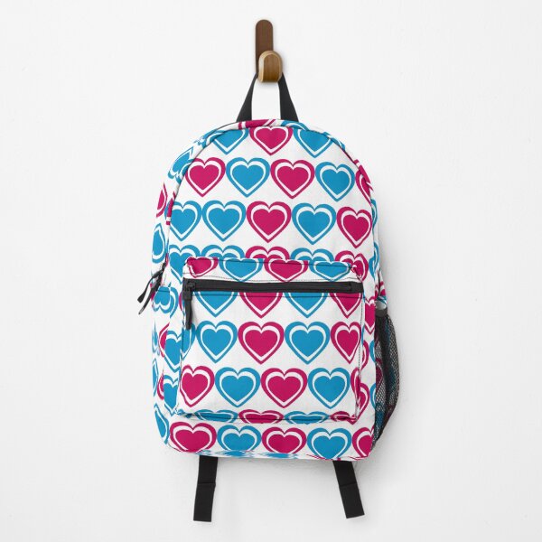 Item preview, Hearts raspberry pink and cornflower blue pattern designed and sold by aapshop.