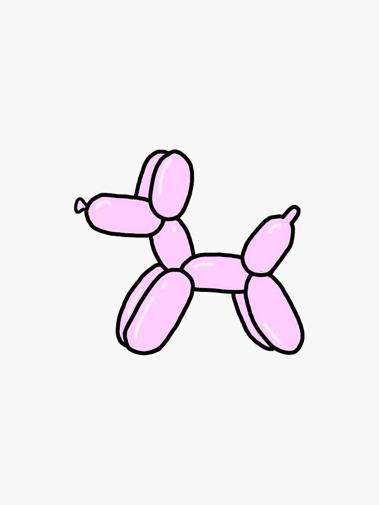 balloon dog pink Sticker for Sale by lilcocostickers