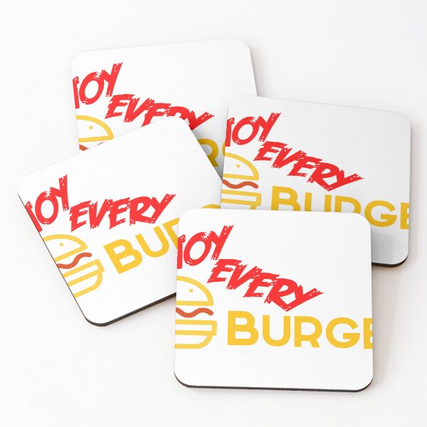 Item preview, Enjoy every burger black text designed and sold by wiggy38.