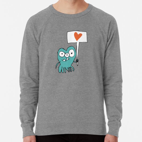 Monster mit Liebesbotschaft Leichter Pullover