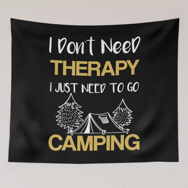 Item preview, I Don't Need Therapy I Just Need To Go Camping Unisex T-Shirt -  Golden Cute Camping Lover Gift designed and sold by NewDayDesigns.