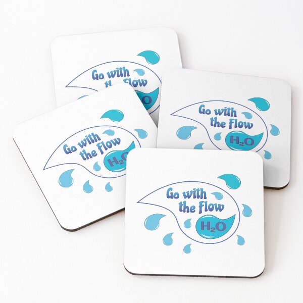 Item preview, GO WITH THE FLOW H2O WATER HYDRATION HEALTH designed and sold by Harlake.