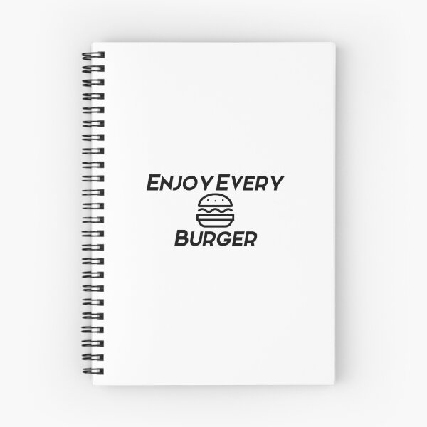 Item preview, Enjoy every burger black text designed and sold by wiggy38.