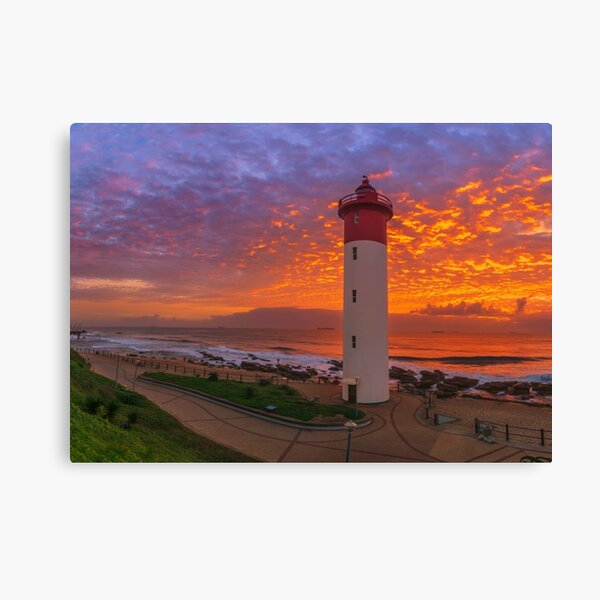 Umhlanga Leuchtturm bei Sonnenaufgang - Durban, Südafrika Leinwanddruck