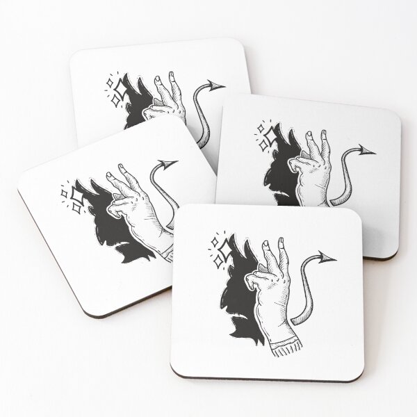 Item preview, Hand and demon in medieval engraving  designed and sold by InkMastersHub.com.