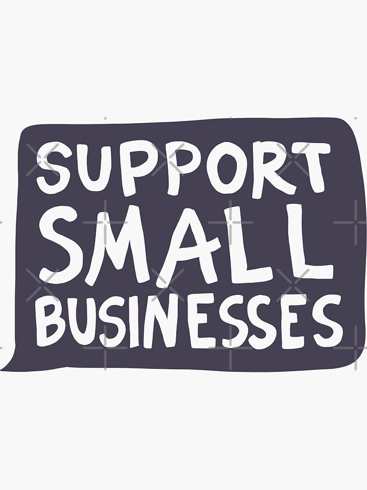Thumbnail 3 of 3, Sticker, Support Small Businesses Black designed and sold by illhustration.