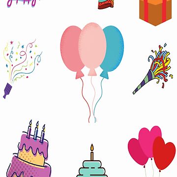 Balloons Sticker for Sale by dolphin1128  Happy stickers, Cute stickers,  Cool stickers