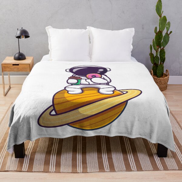 Item preview, Astronaut Eating Doughnut And Holding Coffee Cup On The Moon designed and sold by YousfiYs.