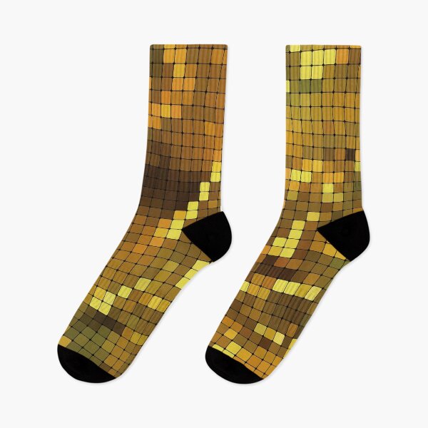 Item preview, Abstract Golden Mosaic geometric pattern designed and sold by tridentfoundry.