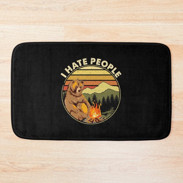 Item preview, Funny I Hate People Bear Camping Nature Pun designed and sold by perfectpresents.