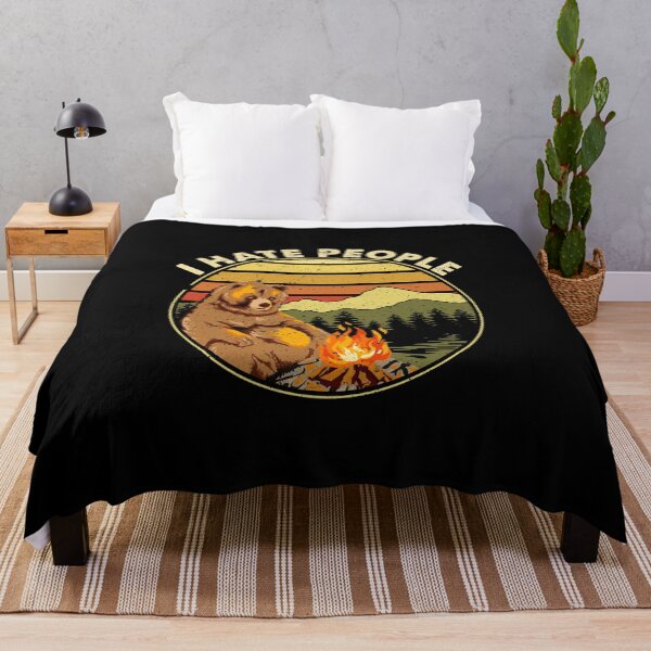 Item preview, Funny I Hate People Bear Camping Nature Pun designed and sold by perfectpresents.