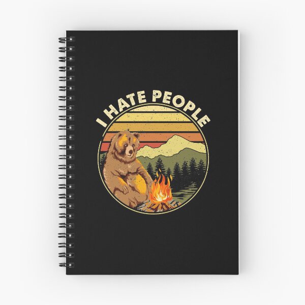 Item preview, Funny I Hate People Bear Camping Nature Pun designed and sold by perfectpresents.