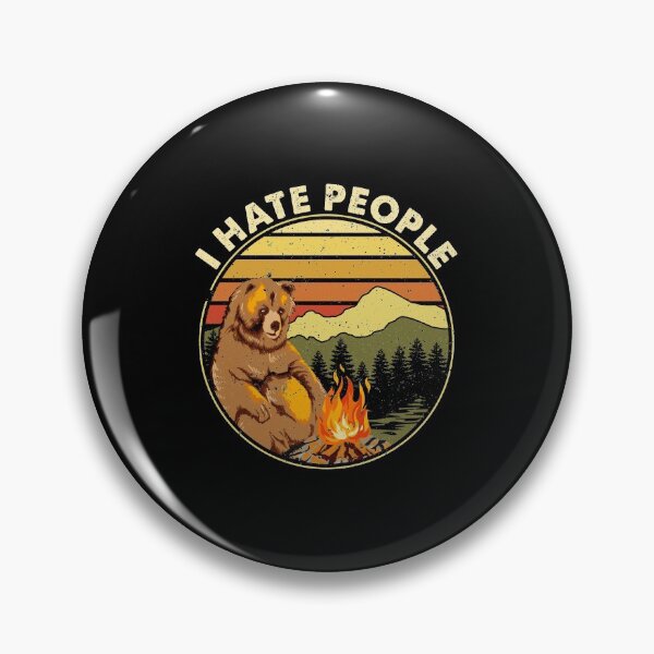 Item preview, Funny I Hate People Bear Camping Nature Pun designed and sold by perfectpresents.
