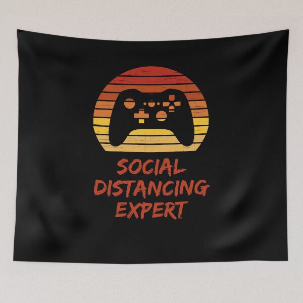 Item preview, Social Distancing Expert Gaming Video Gamer Retro designed and sold by Emerg-Apparel.