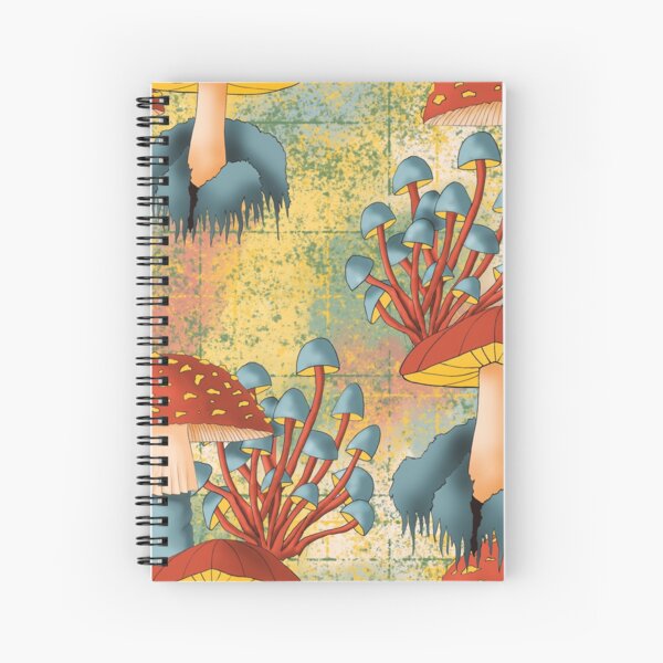 Artistic Mushrooms Spiral Notebook