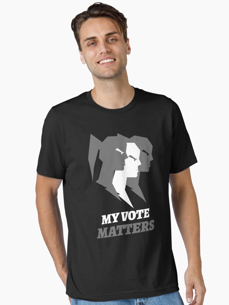 Thumbnail 1 of 7, Essential T-Shirt, My Vote Matters (Grey) designed and sold by CommiesintheUS.