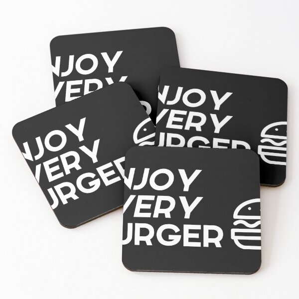 Item preview, Enjoy every burger white text designed and sold by wiggy38.