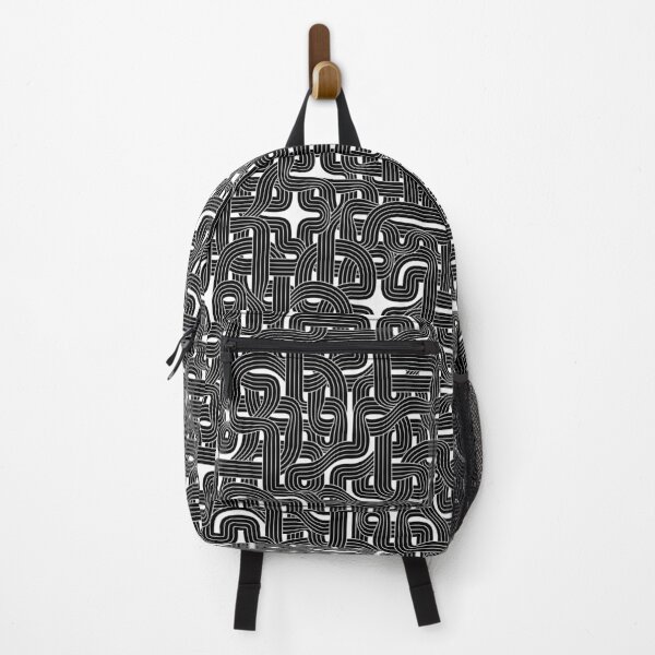 Item preview, Abstract Black Hexagon Bezier Truchet Tiles #1 designed and sold by Reinder Nijhoff.