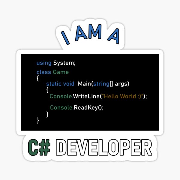 Item preview, I AM A C# GAME DEVELOPER designed and sold by GAMEDEVELOPERS.