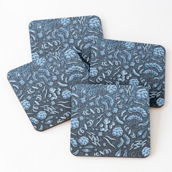 Item preview, Microbial Pattern - Blue designed and sold by Jared Hart.