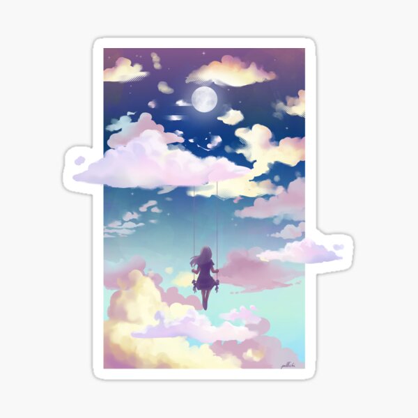 Sky swing (night) Sticker