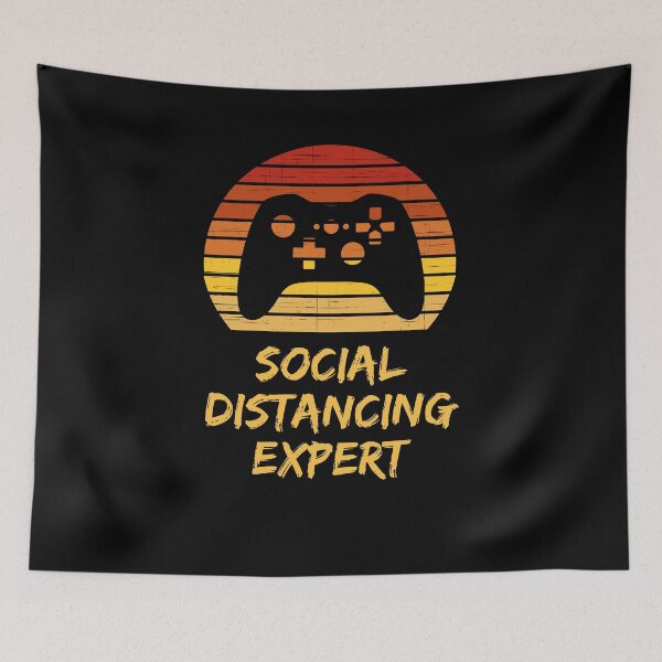 Item preview, Social Distancing Expert Gaming Video Gamer Retro designed and sold by Emerg-Apparel.