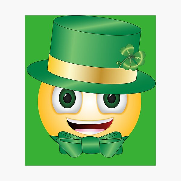 Leprechaun St. Patrick's Day Emoji Photographic Print