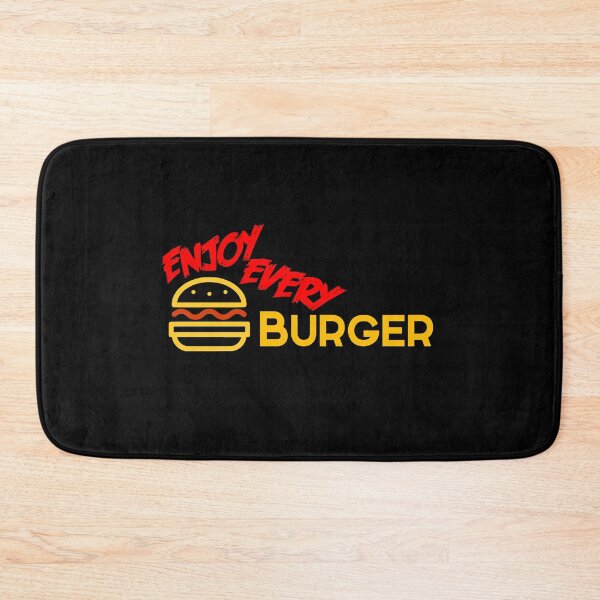 Item preview, Enjoy every burger black text designed and sold by wiggy38.