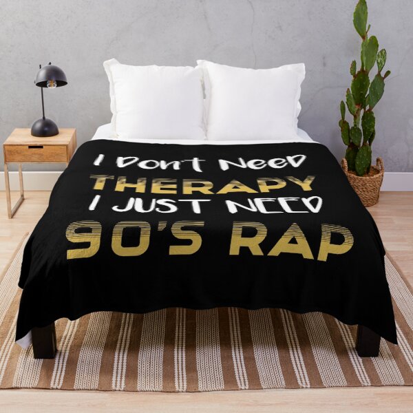 Item preview, I Don't Need Therapy, I Just Need 90's Rap Adult Unisex Tee - Golden Cute 90's Rap Lover present Shirt designed and sold by NewDayDesigns.