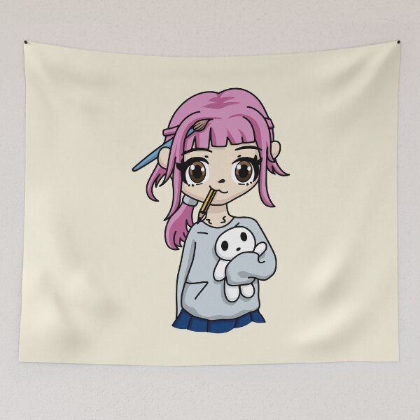 Item preview, Cute Anime Artist Girl Pink Hair designed and sold by STUDIO-72.