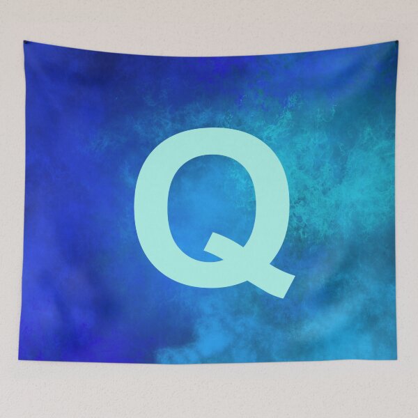 Item preview, Cosmic Fire Blue Alphabet Q designed and sold by geoceltic.