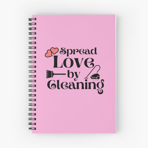 Item preview, Spread Love By Cleaning Retro Broom Vacuum Heart Housekeeping Gifts designed and sold by SavvyCleaner.