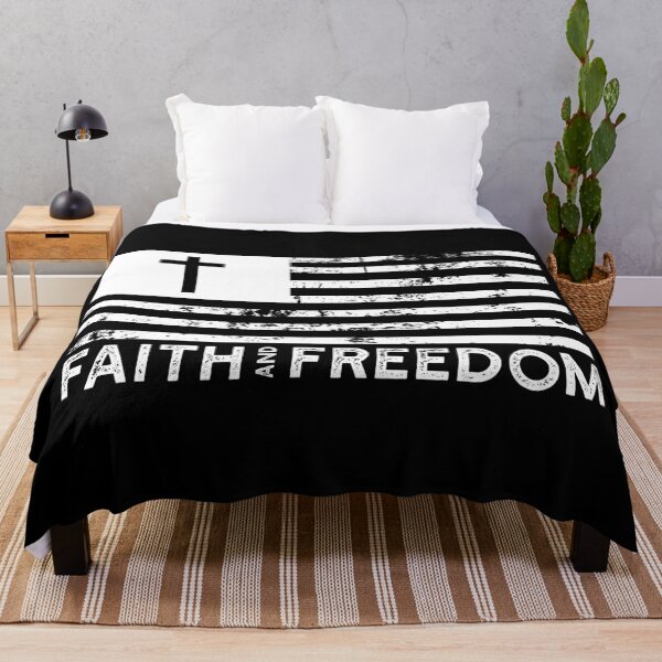 Item preview, "Faith and Freedom" Christian American Flag designed and sold by TatteredFaith.