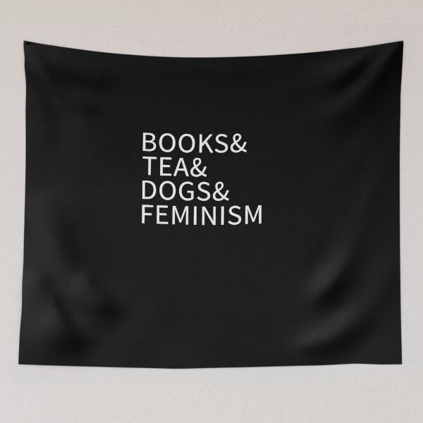 Item preview, Books Tea Dogs Feminism Cute Lifestyle Aesthetic Quote designed and sold by sillyquestions.