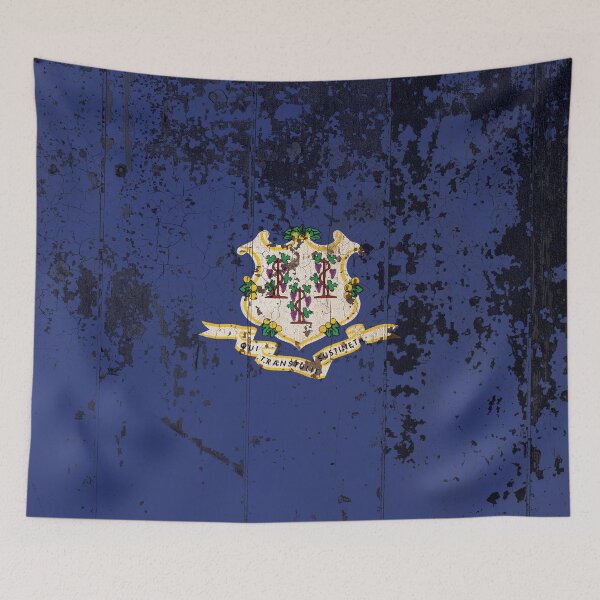 Item preview, Connecticut Flag Rustic designed and sold by TRowanDesign.