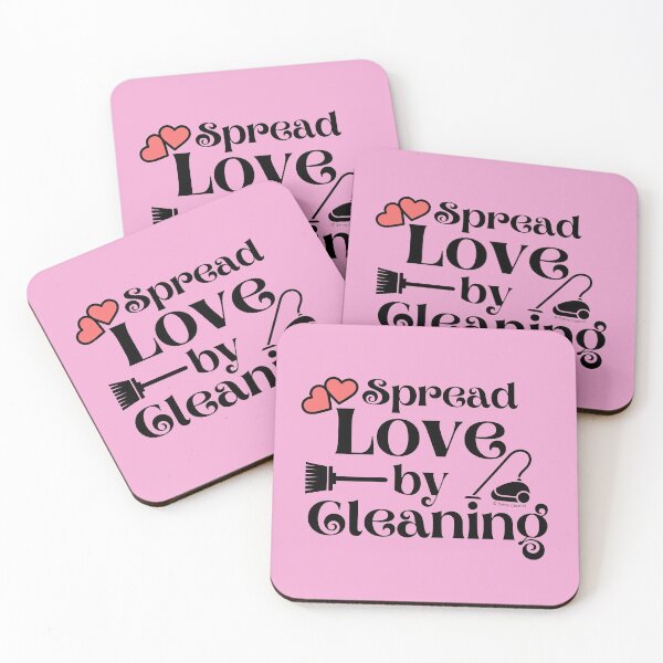 Item preview, Spread Love By Cleaning Retro Broom Vacuum Heart Housekeeping Gifts designed and sold by SavvyCleaner.