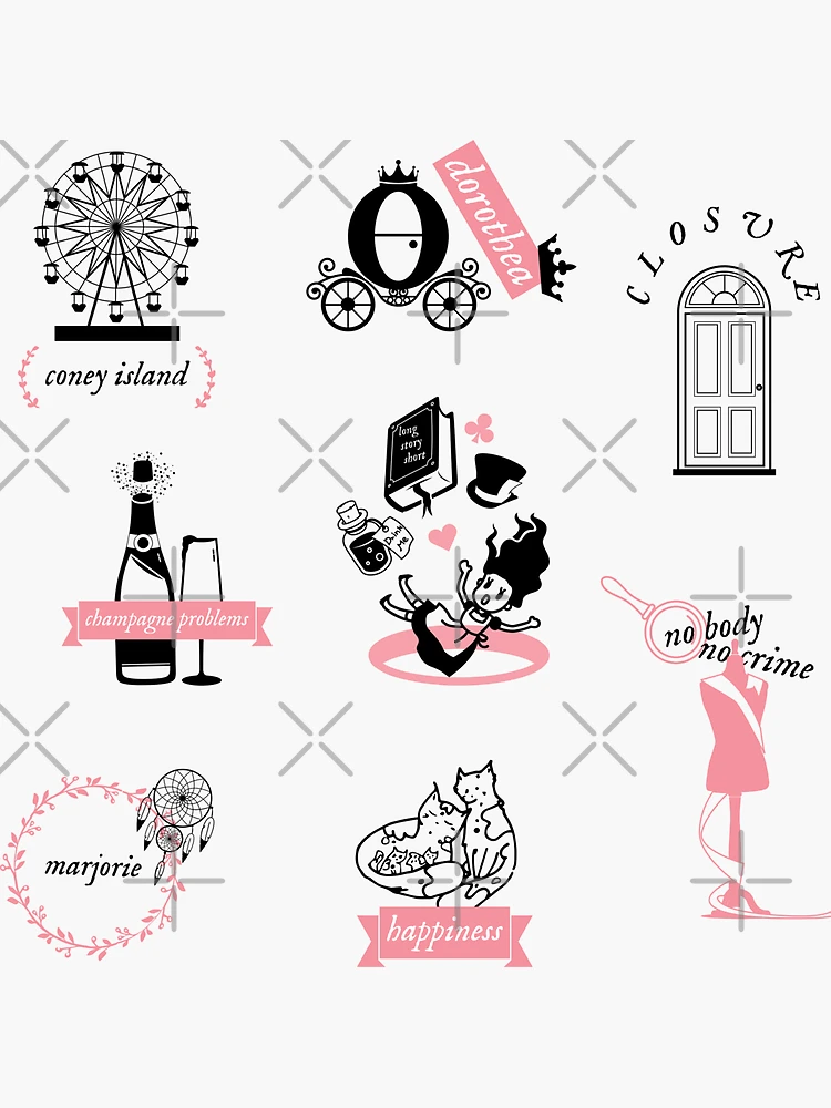 Taylor Swift Evermore Tracks 1-8 Inspired Sticker Pack 