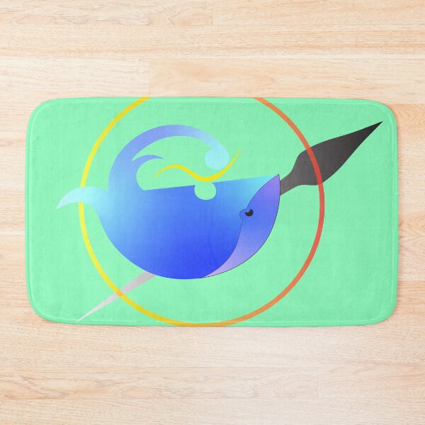 Item preview, SKYWHALE WARRIOR  -MINIMALISTIC BLUE WHALE  designed and sold by YUMMY PENCIL.