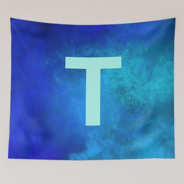 Item preview, Cosmic Fire Blue Alphabet T designed and sold by geoceltic.