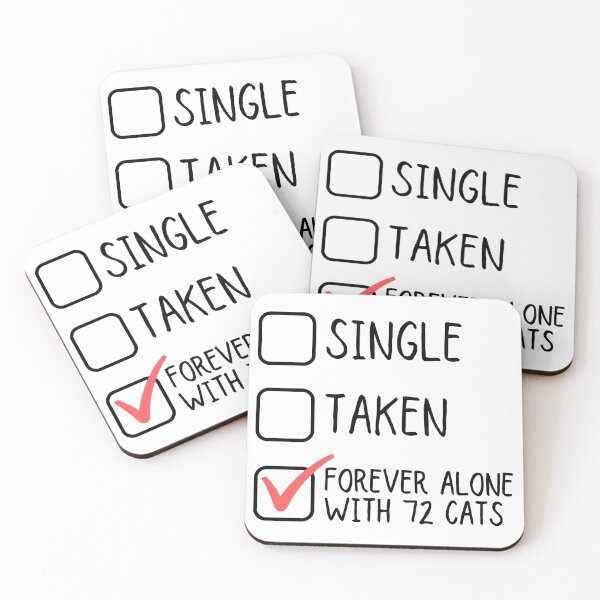 Item preview, Single Taken Forever Alone With 72 Cats designed and sold by m95sim.