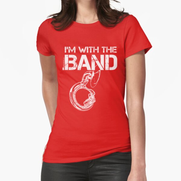 I'm With The Band - Sousaphone (White Lettering) Fitted T-Shirt