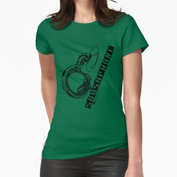 Label Me A Sousaphone (Black Lettering) Fitted T-Shirt