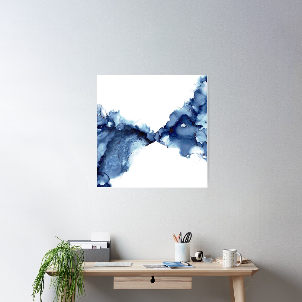 Alkoholtinte Blau 2/3 Poster
