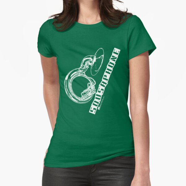 Label Me A Sousaphone (White Lettering) Fitted T-Shirt